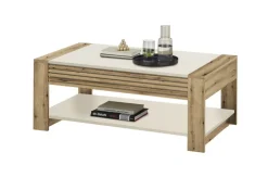 Couchtisch TOMAR 108 x 60 cm braun/kaschmirfarbig