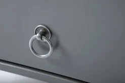 Couchtisch VALENTIN 75x45x75 cm Massivholz Kiefer grau