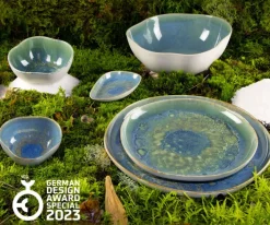 CreaTable Dessertteller YUKI 6er Set 22 cm Hochwertiges Steinzeug