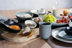 CreaTable Gourmetplatte PIETRA 31 x 24 cm Keramik graphitgrau