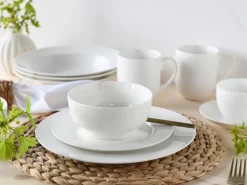 CreaTable Kaffeebecher FLEUR ROYAL 6er Set creme weiß