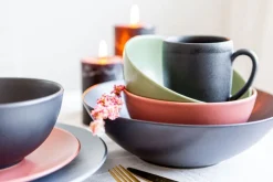 CreaTable Kaffeebecher SOFT TOUCH 6er Set 300 ml schwarz matt