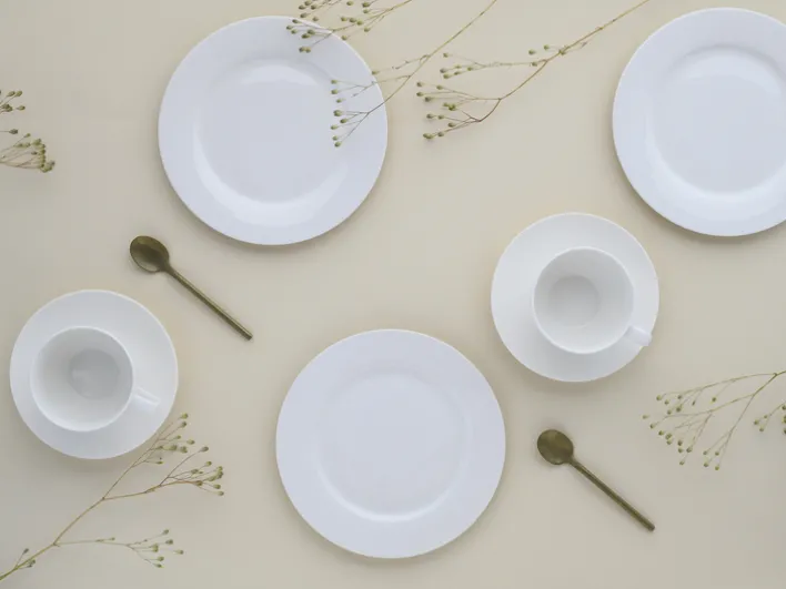 CreaTable Kaffeeservice FLEUR ROYAL 18-teilig creme weiß