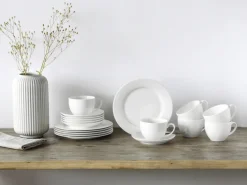 CreaTable Kaffeeservice FLEUR ROYAL 18-teilig creme weiß