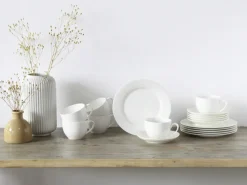 CreaTable Kaffeeservice FLEUR ROYAL 18-teilig creme weiß