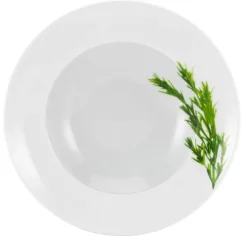 CreaTable Pastateller KRÄUTER ROSMARIN 6er Set weiß