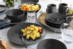 CreaTable Salatschüssel SOFT TOUCH 4er Set schwarz matt