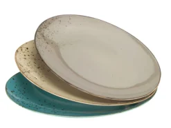 CreaTable Servierplatte NATURE COLLECTION Oval türkisblau
