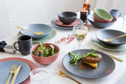 CreaTable Speiseteller SOFT TOUCH 6er Set schwarz