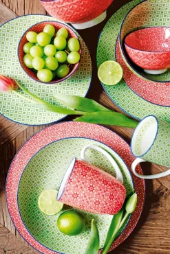 CreaTable Suppenteller MEDITERRAN 4er Set 21 cm grün