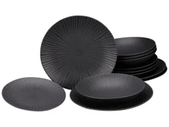 CreaTable Tafelservice VESUVIO 12-teilig schwarz