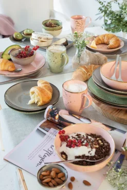 CreaTable Untertasse NATURE COLLECTION 6er Set rosa