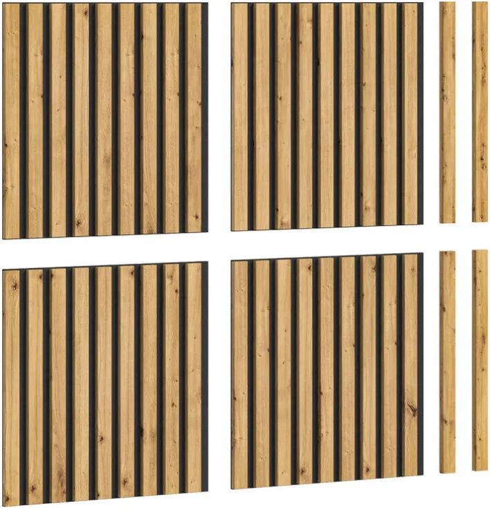 Dekopaneel 4er-Set 40 x 40 cm Artisan-Dekor