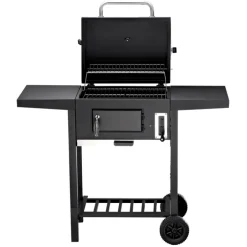 deluxe4home Holzkohlegrill GRILLWAGEN XXL 105 x 50 cm schwarz