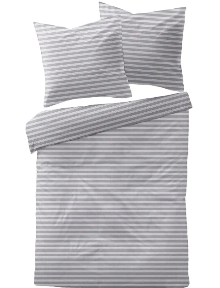 DORMISETTE Jersey-Bettwäsche MELANGE 135 x 200 cm grau