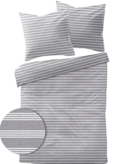 DORMISETTE Jersey-Bettwäsche MELANGE 135 x 200 cm grau
