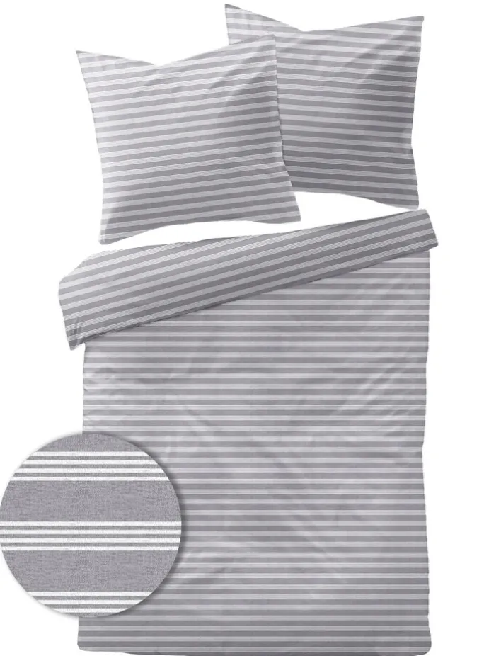 DORMISETTE Jersey-Bettwäsche MELANGE 135 x 200 cm grau