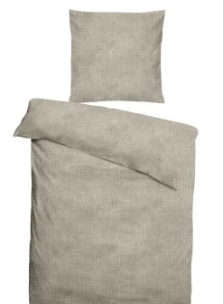 DORMISETTE Musselin-Bettwäsche 135 x 200 cm sandgrau