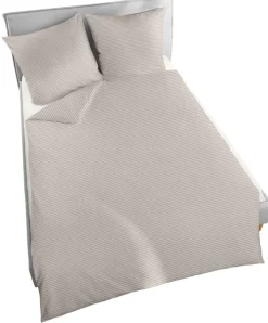 DORMISETTE RENFORCE-Bettwäsche BUNTGEWEBT 135 x 200 cm silbergrau