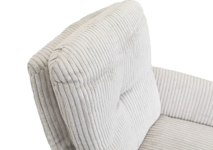 Drehsessel ALICE Cordbezug beige/schwarz