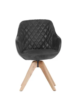 Drehstuhl COOL anthrazit used Optik/Eiche massiv natur lackiert