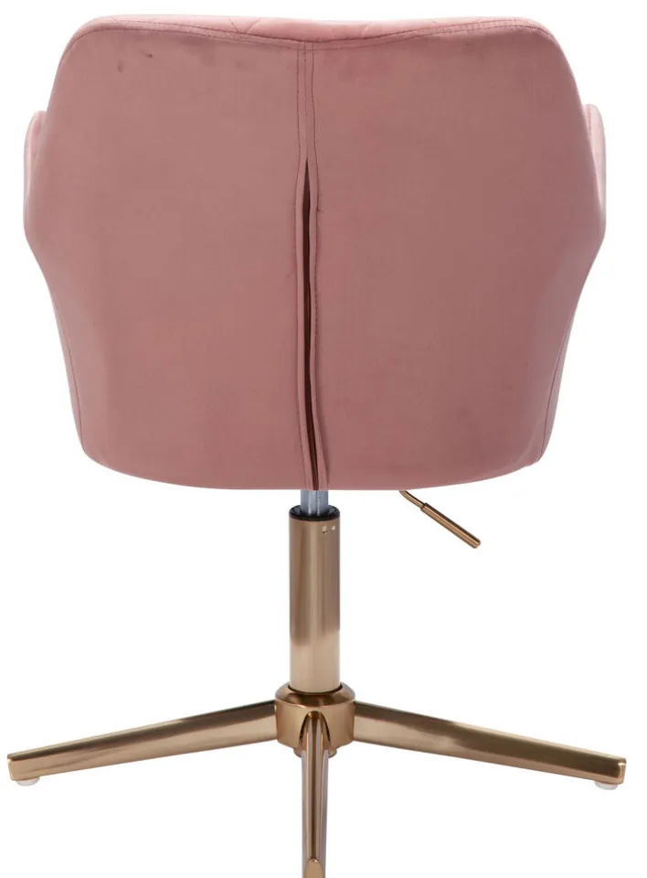 Drehstuhl inklusive Armlehne rosa/ goldfarbig