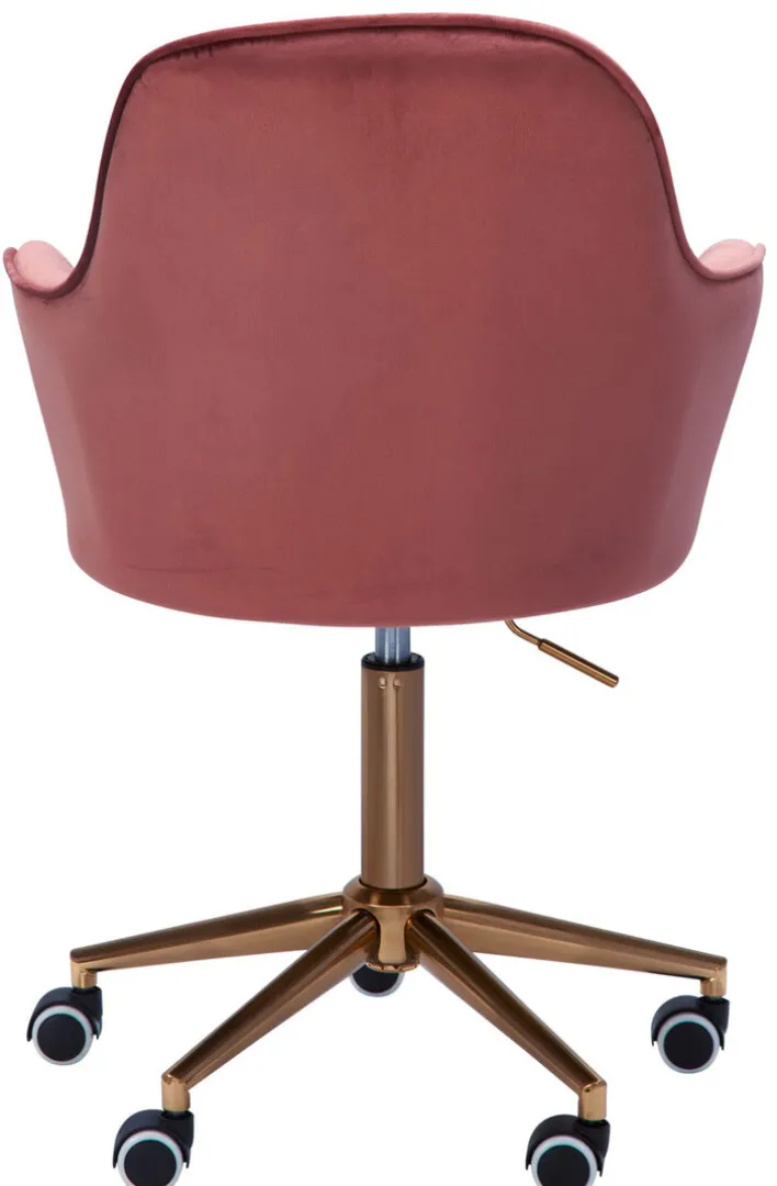 Drehstuhl inklusive Rollen rosa/ goldfarbig
