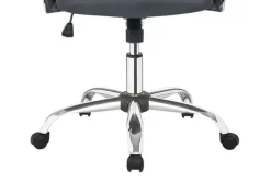 Drehstuhl mit Armlehnen Chromfarbig/ Grau