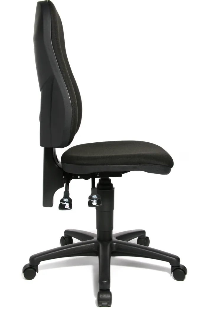 Drehstuhl Stoffbezug Schwarz