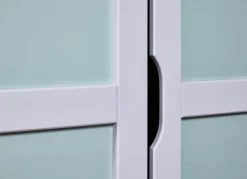 Drehtürenschrank KILIAN 92 x 205 cm weiß/ pastellgrün