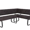 Eckbank LUISE 202 x 152 cm anthrazit