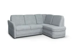 Ecksofa 224 x 160 cm Stoffbezug frostgrau