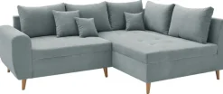 Ecksofa CARLA 249 x 175 cm mintgrün