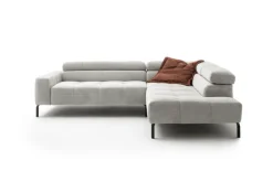 Ecksofa CLEVELAND 273 x 219 cm hellgrau