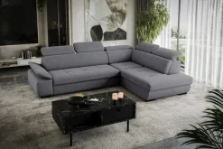 Ecksofa LISBON 286 x 216 cm grau