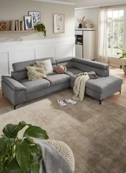 Ecksofa LONIGO 247 x 196 cm grau