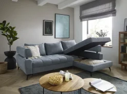 Ecksofa PARIS 267 x 188 cm graublau