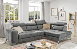 Ecksofa PRAG 282 x 189 cm grey
