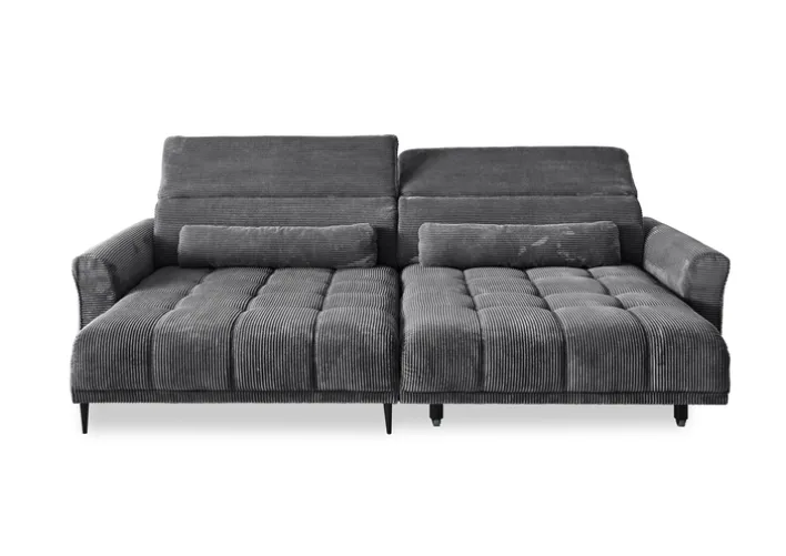 Ecksofa RAY 179 x 277 Cord dunkelgrau