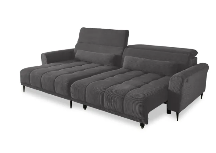 Ecksofa RAY 179 x 277 Cord dunkelgrau