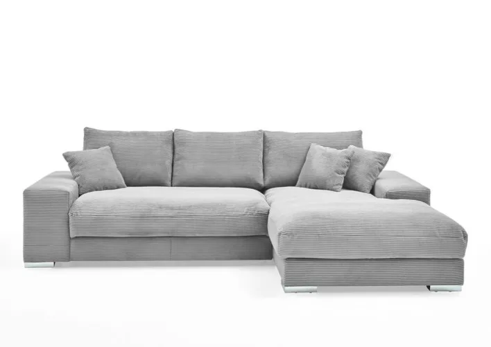 Ecksofa ROMAN 285 x 176 cm hellgrau