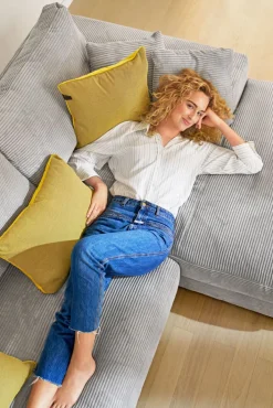 Ecksofa ROMAN 285 x 176 cm hellgrau