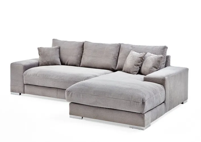 Ecksofa ROMAN 285 x 176 cm hellgrau