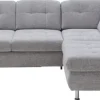 Ecksofa SEVRAN mit Schlaffunktion 242 x 210 cm alu