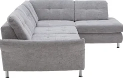 Ecksofa SEVRAN mit Schlaffunktion 242 x 210 cm alu