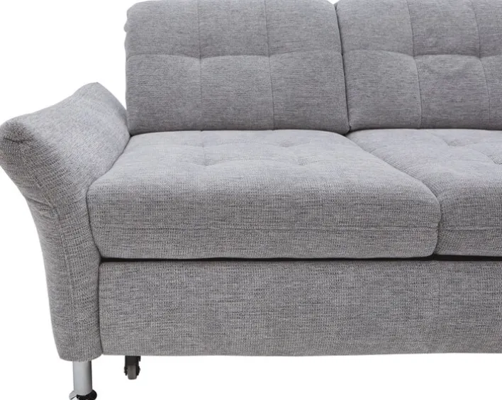 Ecksofa SEVRAN mit Schlaffunktion 242 x 210 cm alu