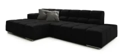 Ecksofa TEMPLE 169 x 286 cm schwarz