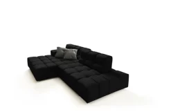 Ecksofa TEMPLE 169 x 286 cm schwarz