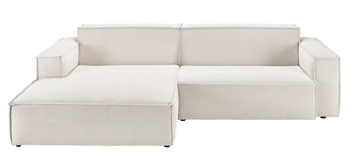 Ecksofa UPPER EAST 168 x 276 cm weiß