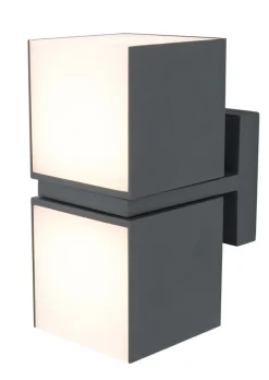 ECO-LIGHT LED Außenwandleuchte CUBA 2-flg anthrazit